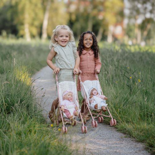 Little Dutch - Metal Doll Stroller - Pink