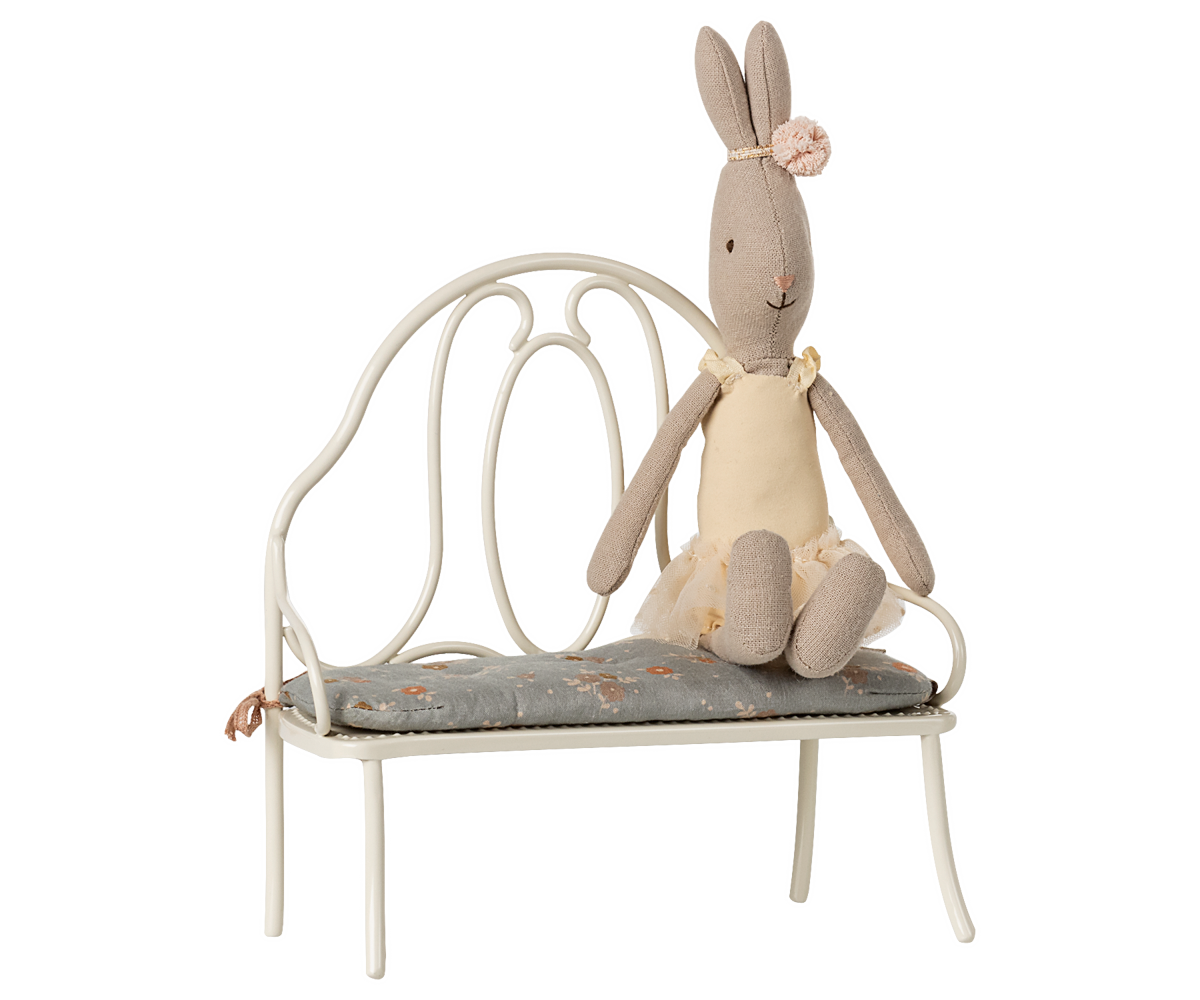 Maileg - Miniature Vintage Bench - Off white