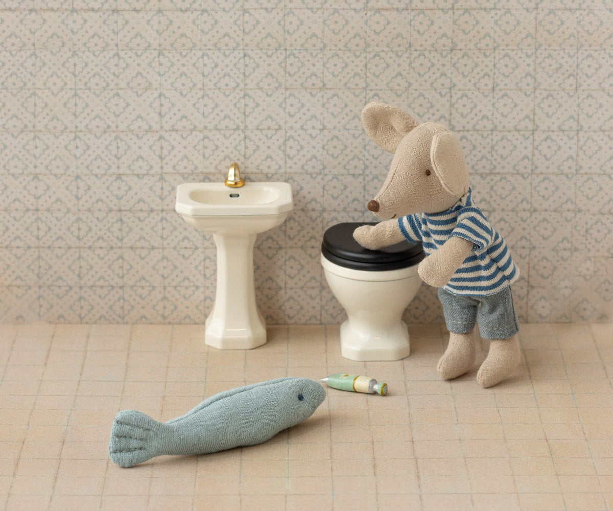 Maileg - Bathroom Sink Mouse - Off White