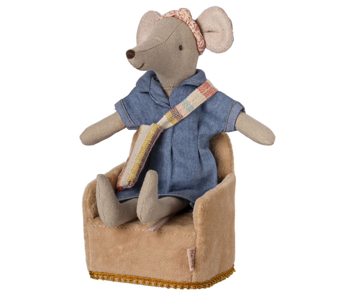 Maileg - Folding Chair, Mouse - Powder