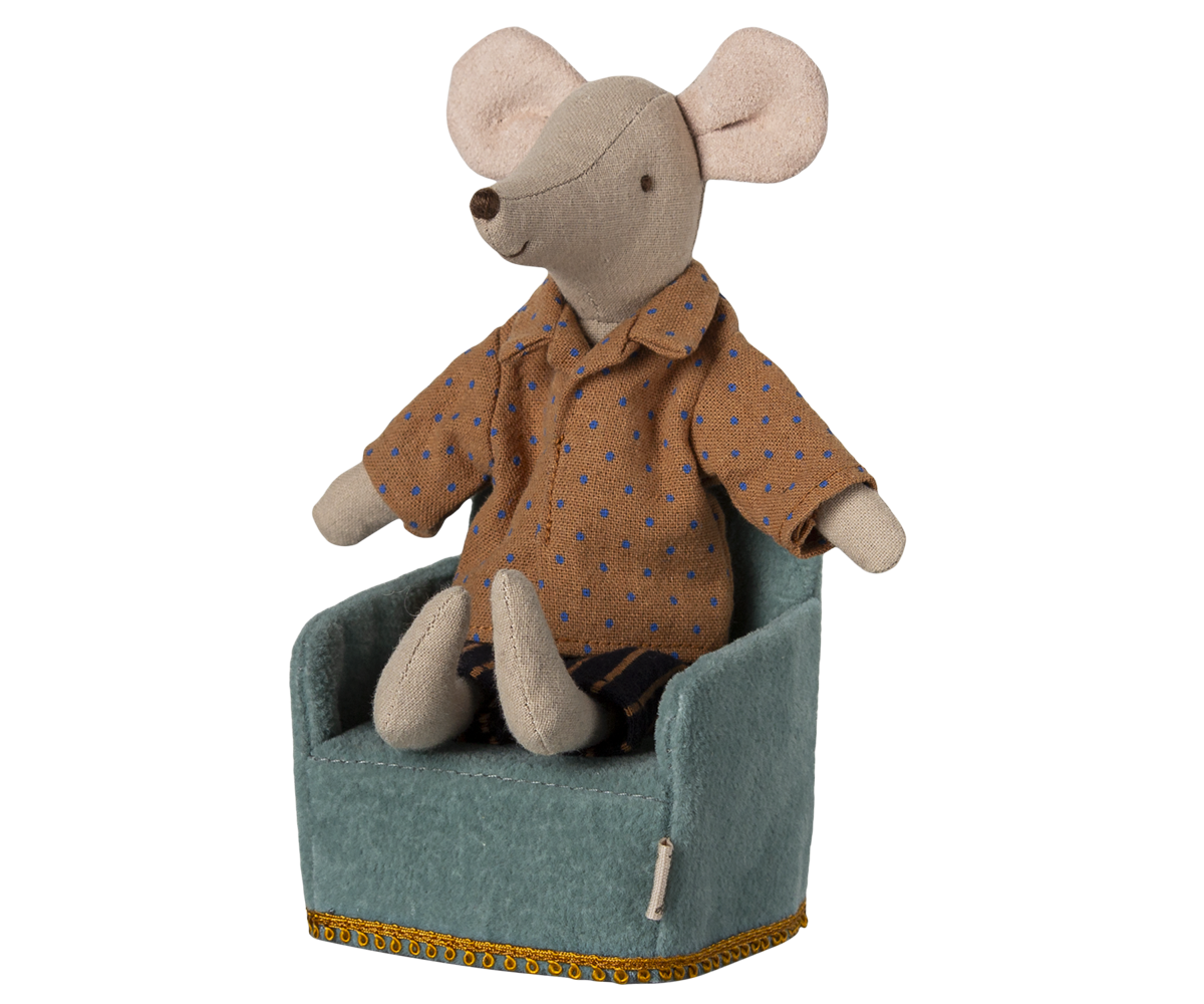 Maileg - Folding Chair, Mouse - Mint