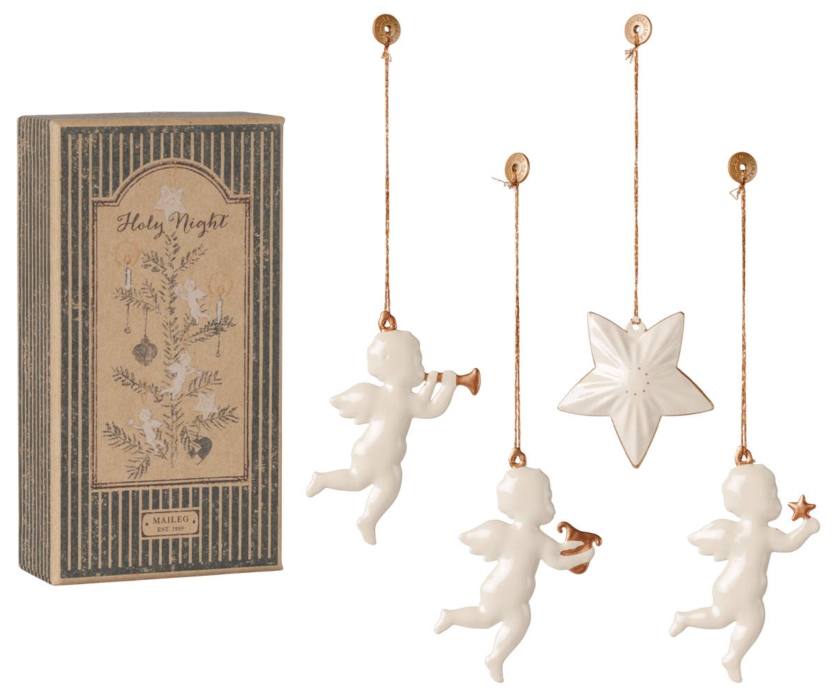 Metal Ornament Gift Set - Holy Night - Off White