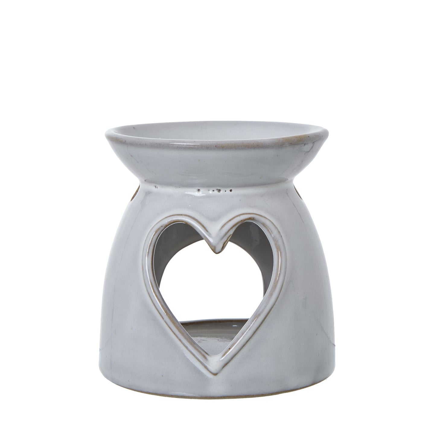 White Ceramic Heart Wax Melt Holder