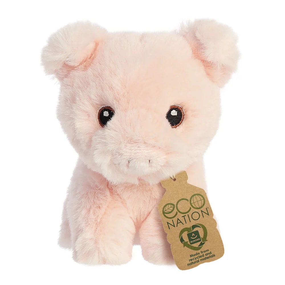 Aurora - Eco Nation Mini Pig - Recycled Soft Toy