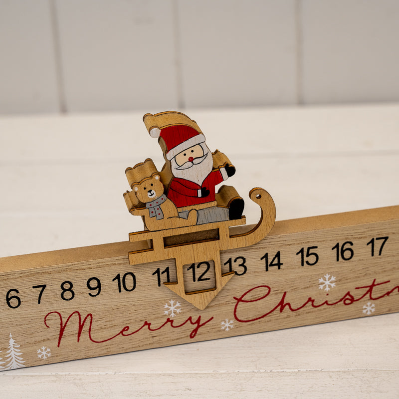 Christmas Wooden Santa Advent Calendar