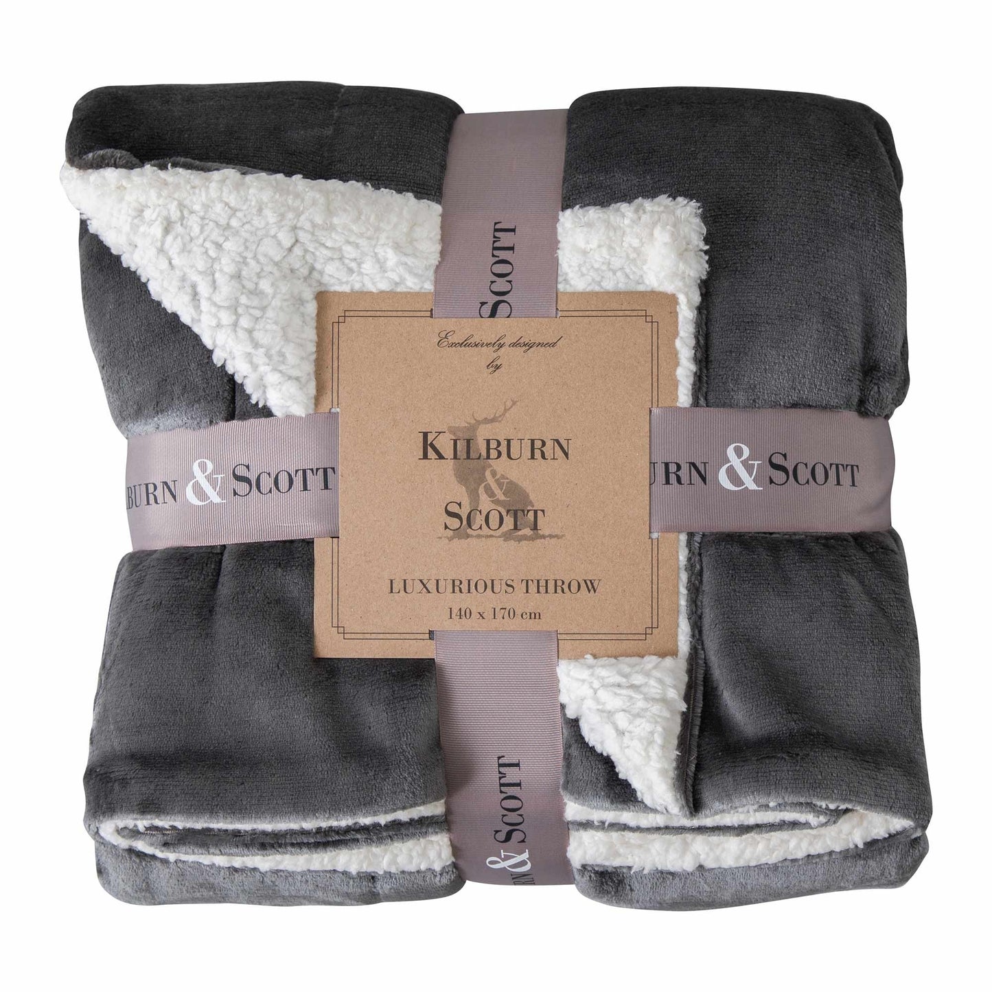 Sterling Sherpa Throw Grey