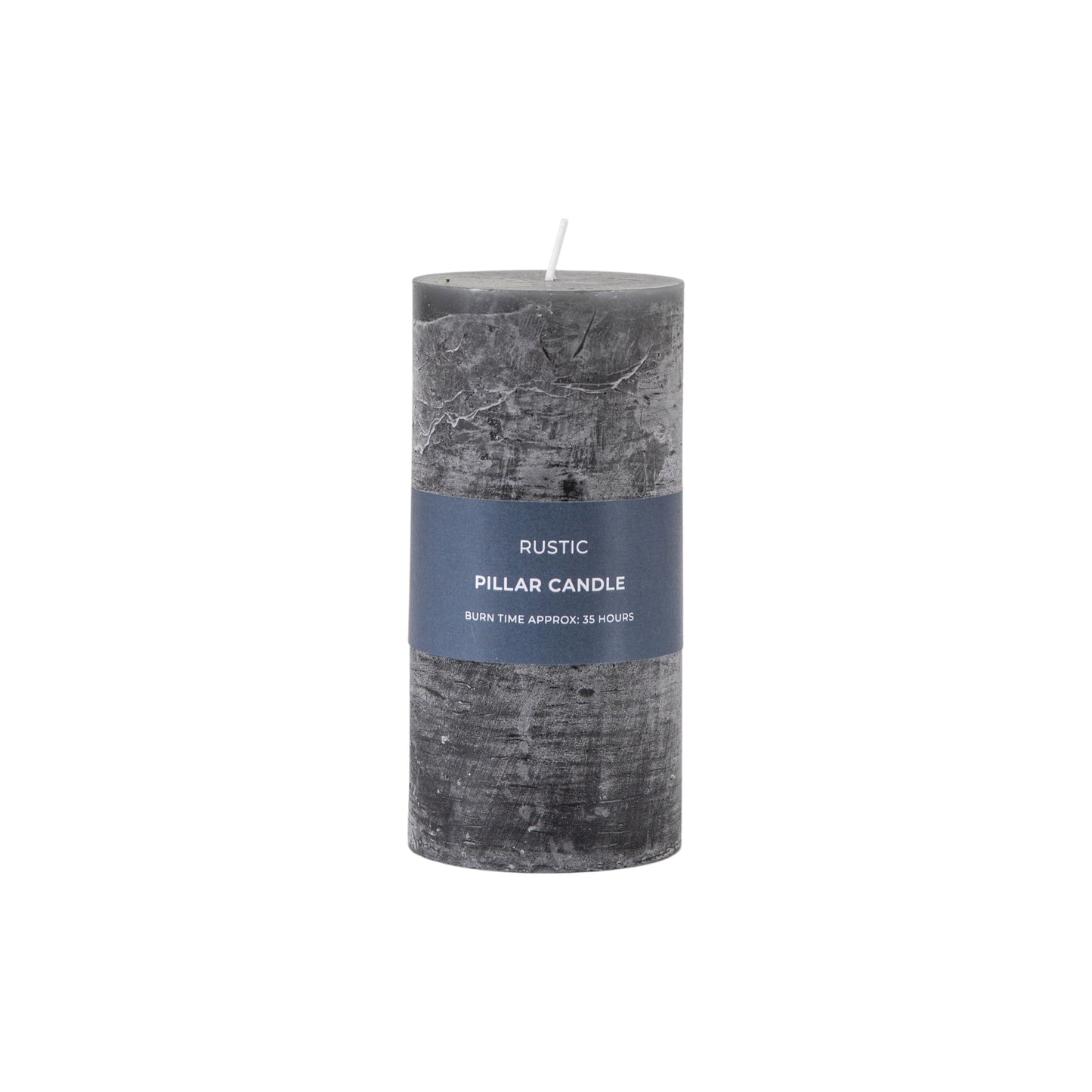 Rustic Slate Pillar Candle - Large