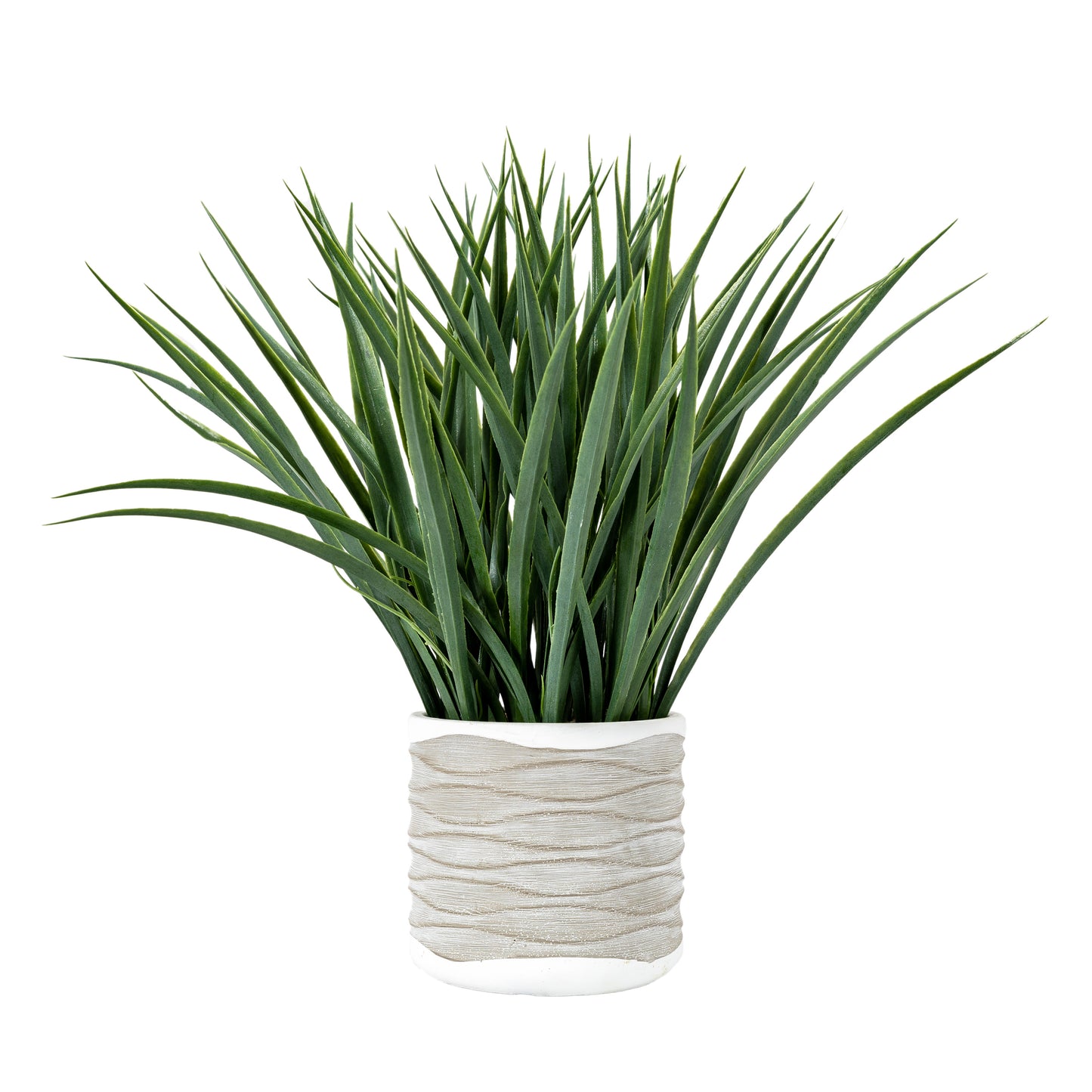 Faux Grass In Wavy Pot Large