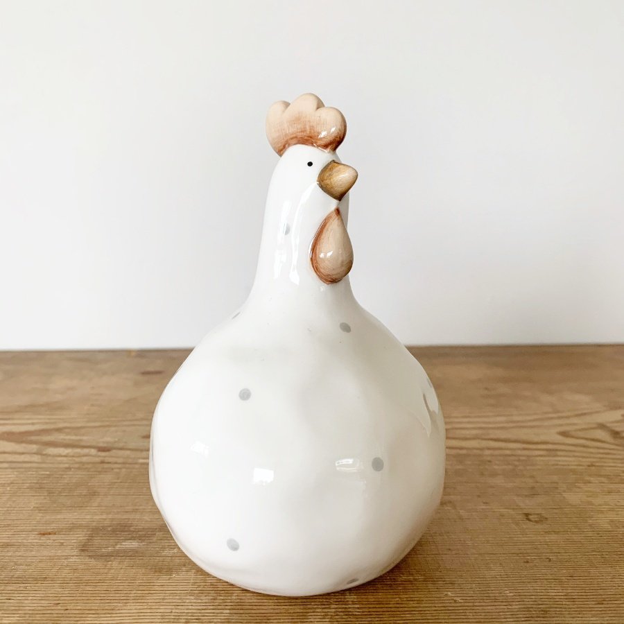Ceramic Polka Dot Chicken - 10.5cm