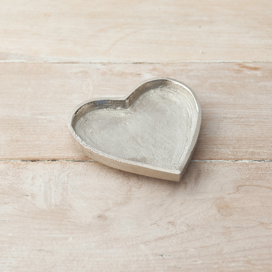 Silver Heart Plate - 10cm