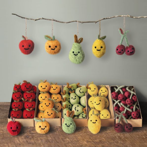 East of India - Needle Felted Hanging Lemon