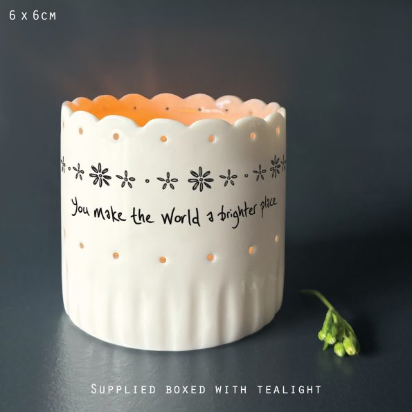 East of India - Scallop Tea Light Holder - You Make The World