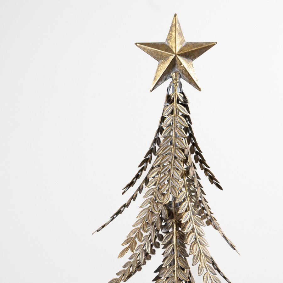 Gold Metal Decorative Christmas Tree - 59.5cm