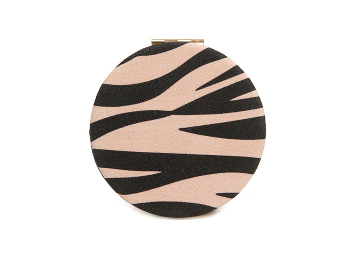 Alice Wheeler - Zebra Round Compact Mirror