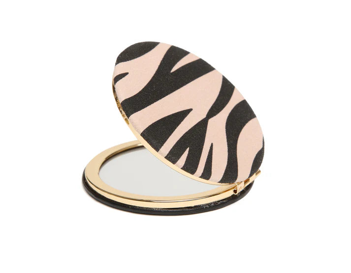 Alice Wheeler - Zebra Round Compact Mirror