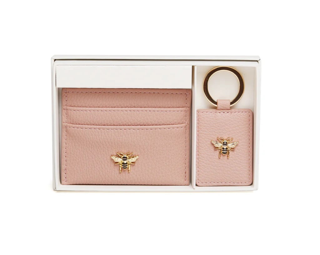 Alice Wheeler - Pink Card Holder & Key Ring Gift Set