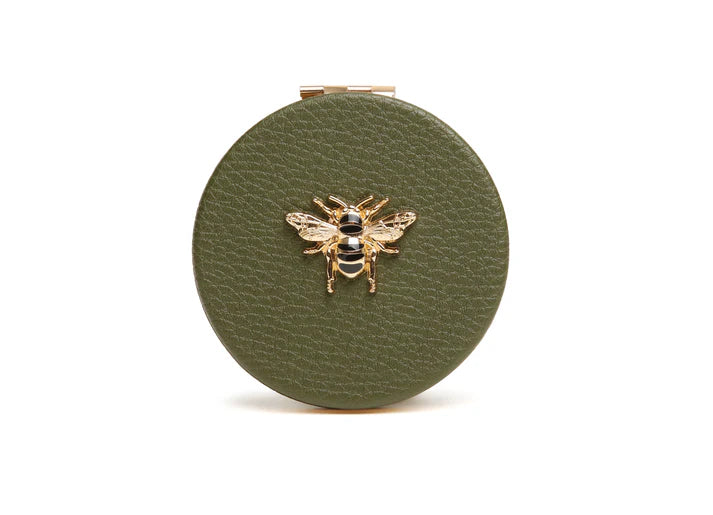 Alice Wheeler - Olive Round Compact Mirror
