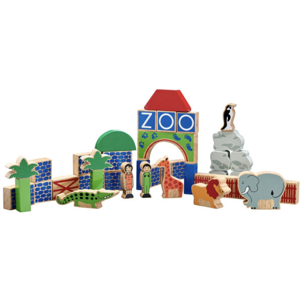 Lanka Kade - Wooden Zoo Building Blocks Playset