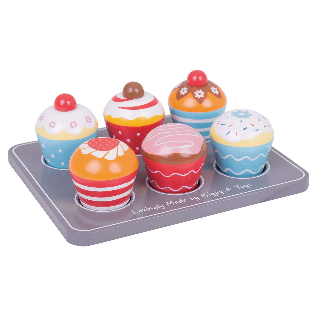 Bigjigs - Wooden Muffin Tray Play Food
