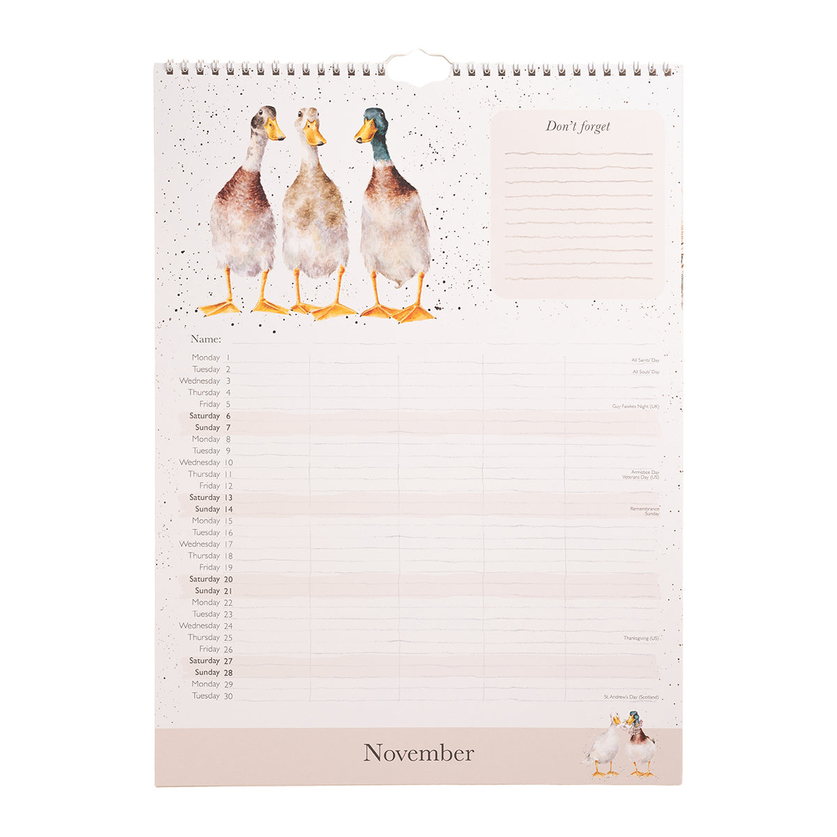 Wrendale Designs - 'The Country Set' Family Calendar 2027