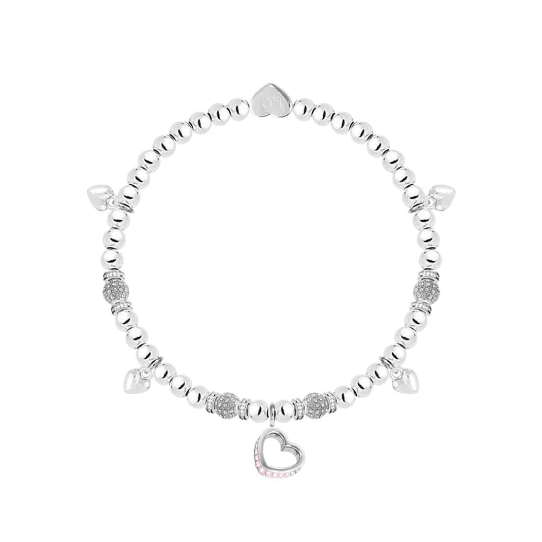 Life Charms - Baby Girl - Sparkling Heart Charm Bracelet In Flower Box