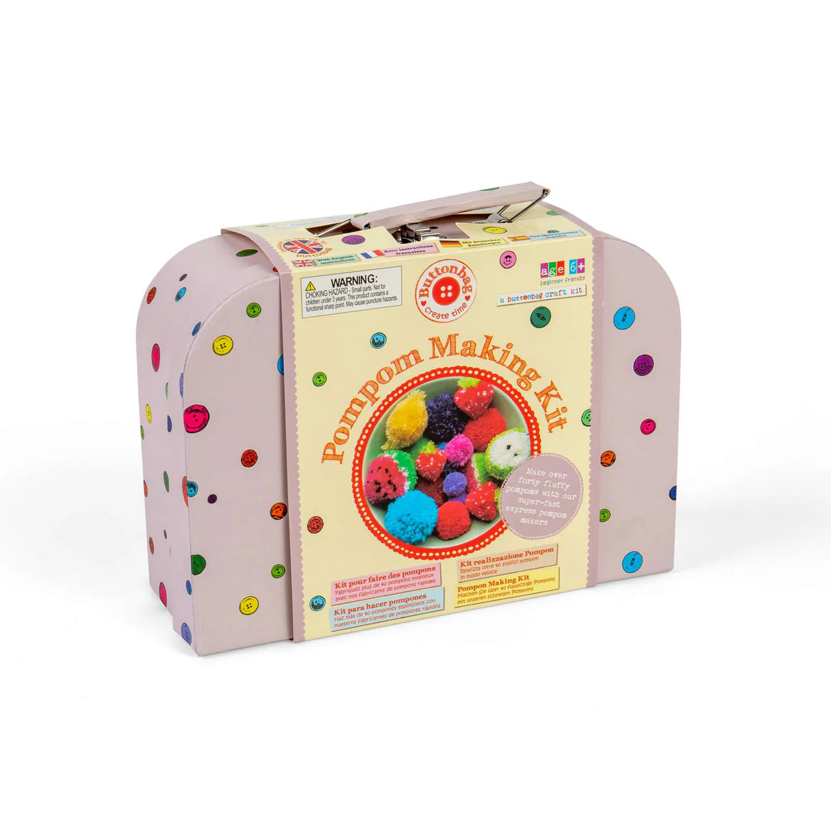 Bigjigs - Buttonbag Pompom Suitcase Kit