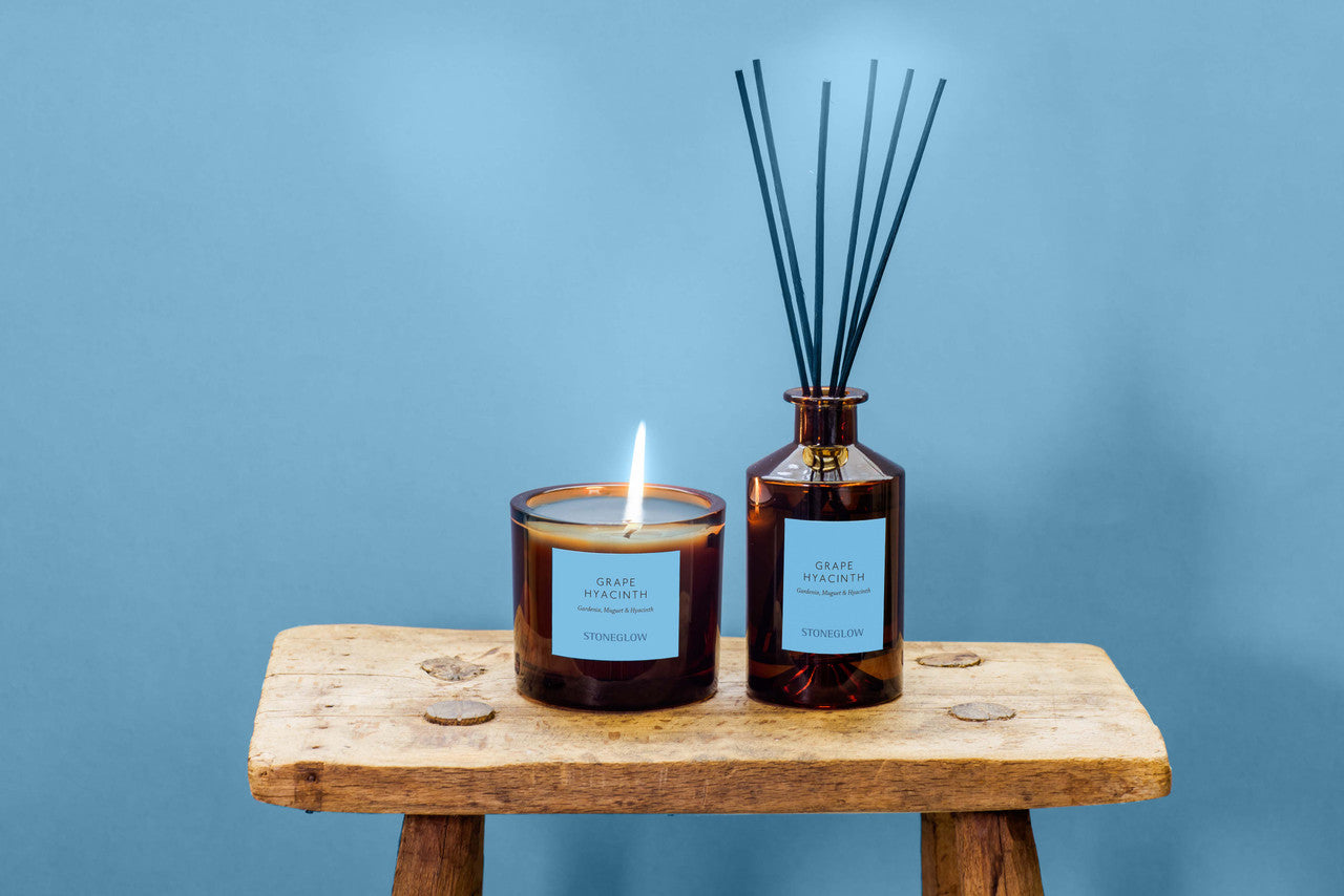 Stoneglow - The Walled Garden Grape Hyacinth Diffuser -Gardenia | Muguet | Hyacinth - Scented Reed Diffuser 160ml