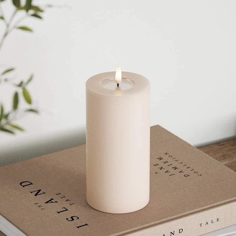 Deluxe Homeart - Real Wax LED Flickering Candle - Rose