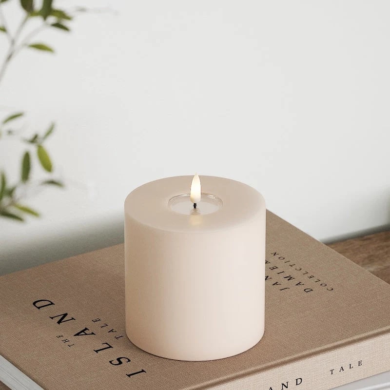 Deluxe Homeart - Real Wax LED Flickering Candle - Rose