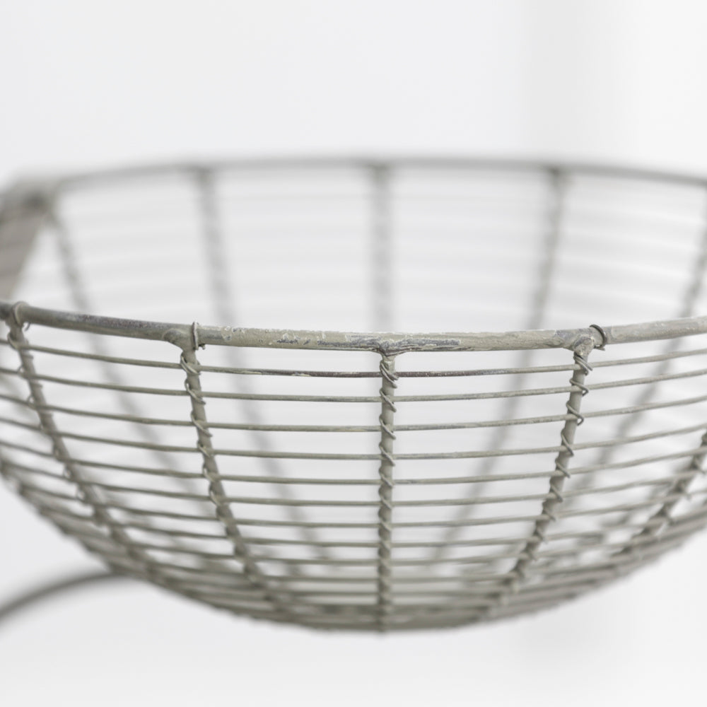 Wire Two Tier Basket Grey