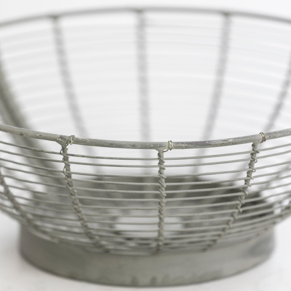 Wire Two Tier Basket Grey