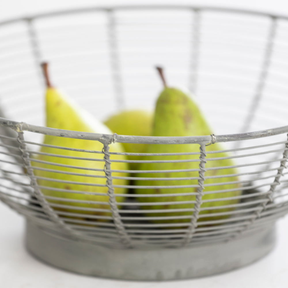 Wire Two Tier Basket Grey