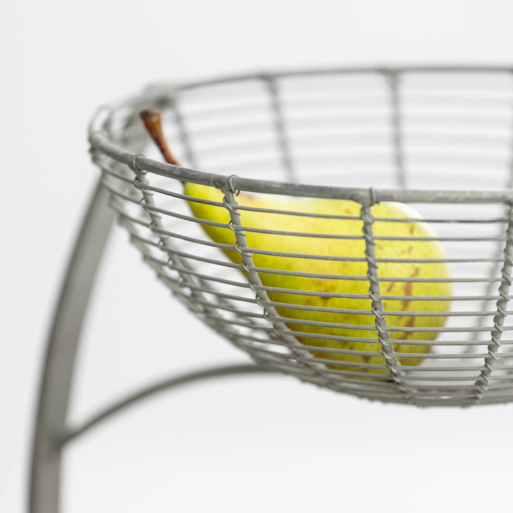 Wire Two Tier Basket Grey