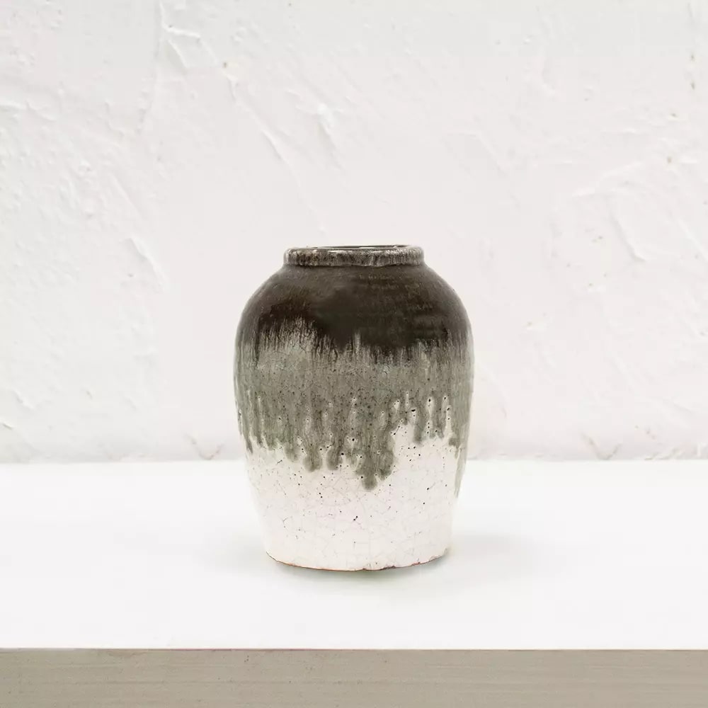 Dipped Crackle Glaze Vase Antheia - Small