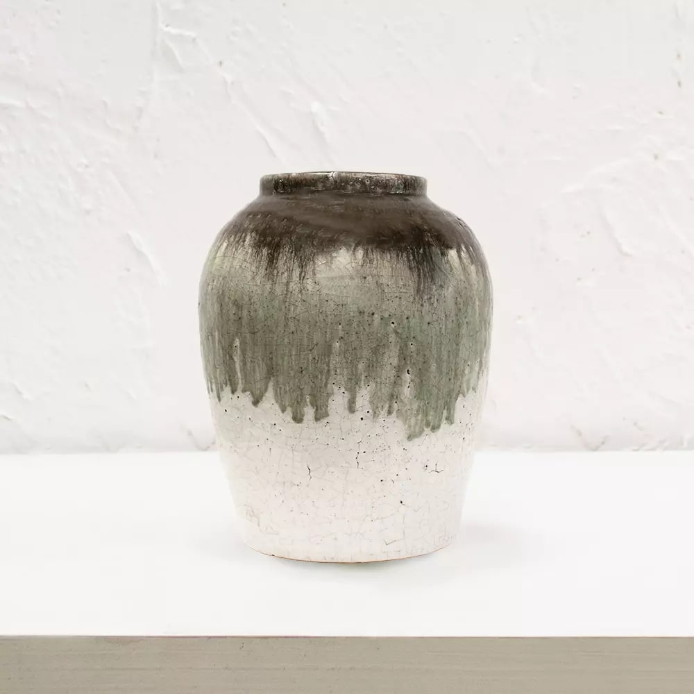 Dipped Crackle Glaze Vase Antheia - Large