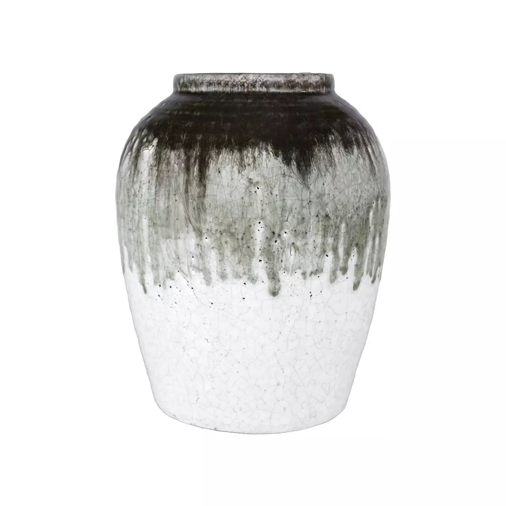 Dipped Crackle Glaze Vase Antheia - Large