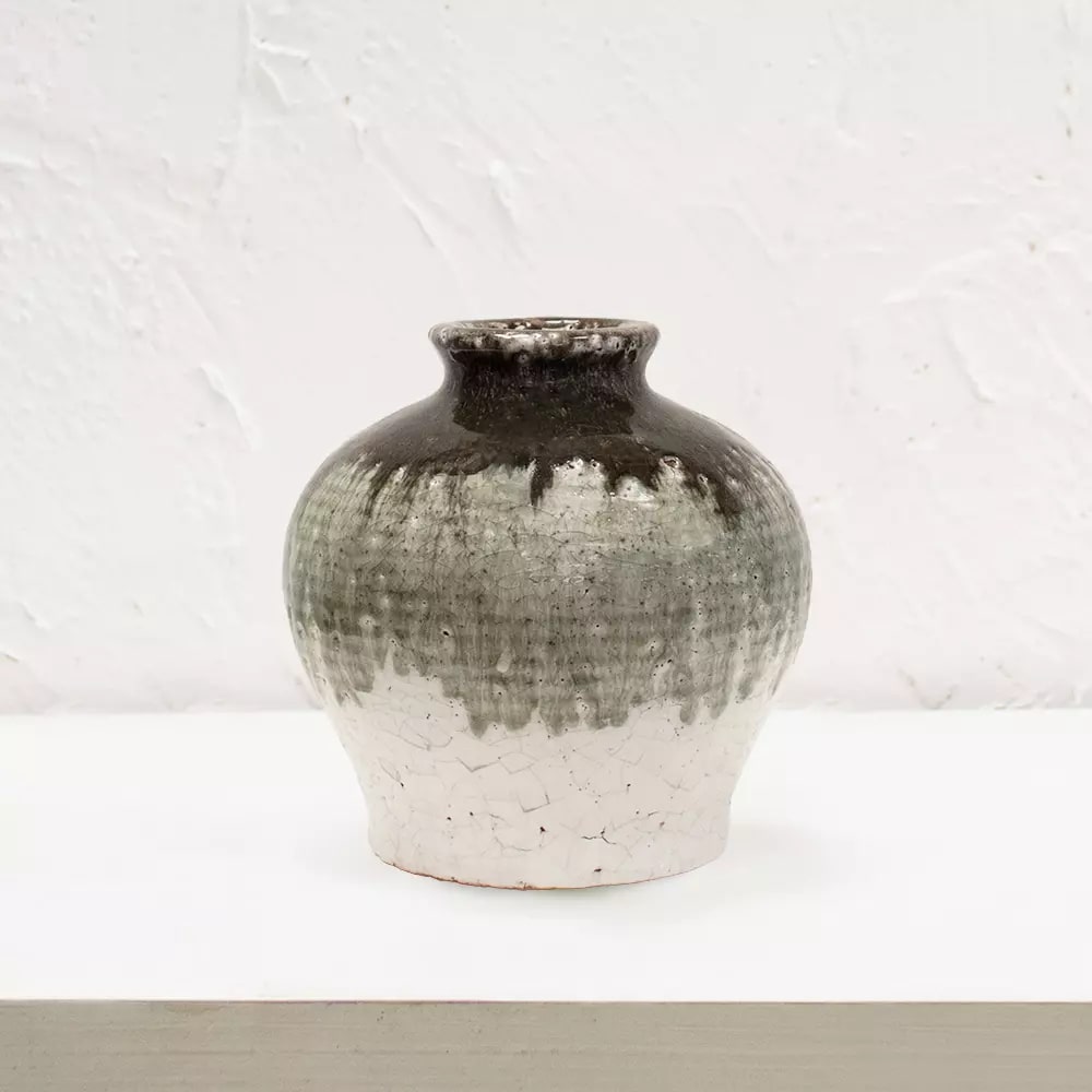 Dipped Crackle Glaze Vase Rosa - Small
