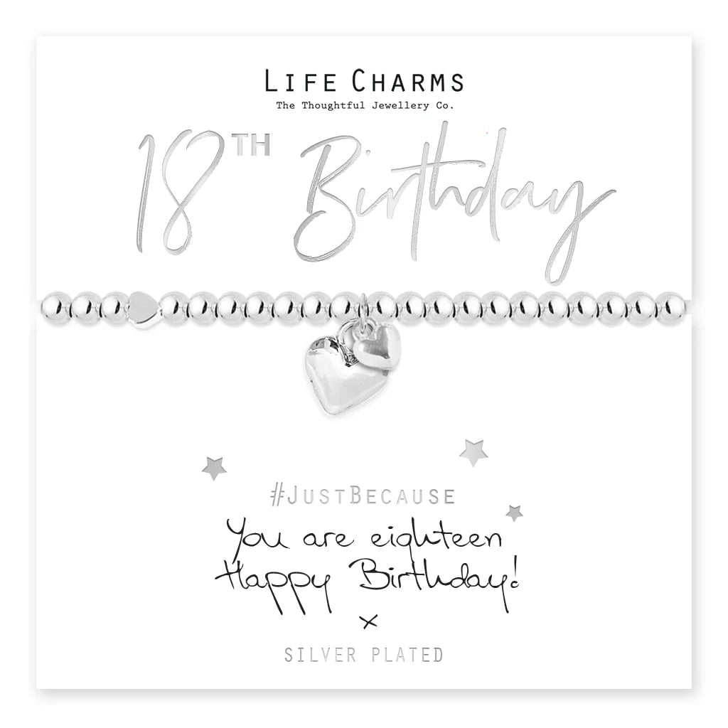 Life Charms - 18th Birthday - You are 18 Heart Bracelet
