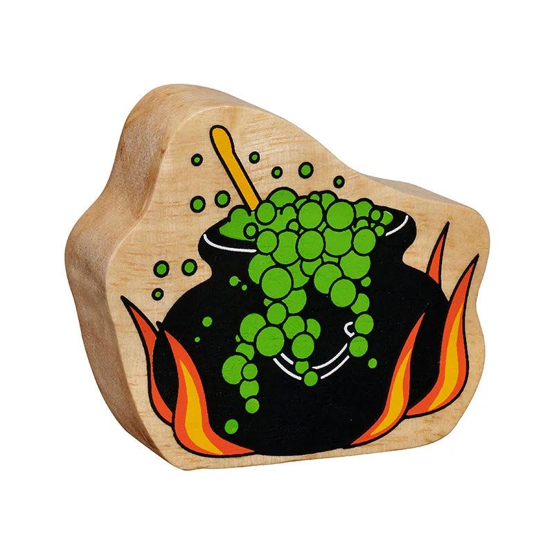 Lanka Kade - Wooden Green & Black Cauldron