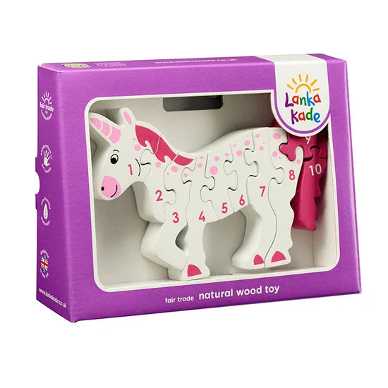 Lanka Kade - Wooden Unicorn - Number 1-10 Jigsaw Puzzle