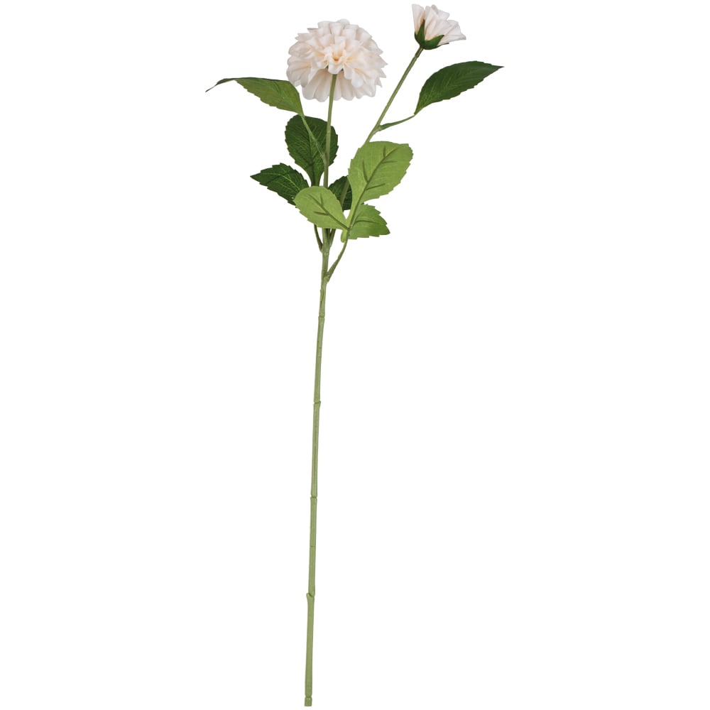 Faux Dahlia Flower Stem - Ivory