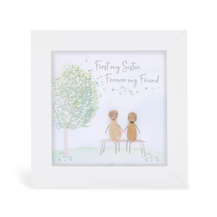 Pebble Art Pictures - 'First my Sister, forever my friend'