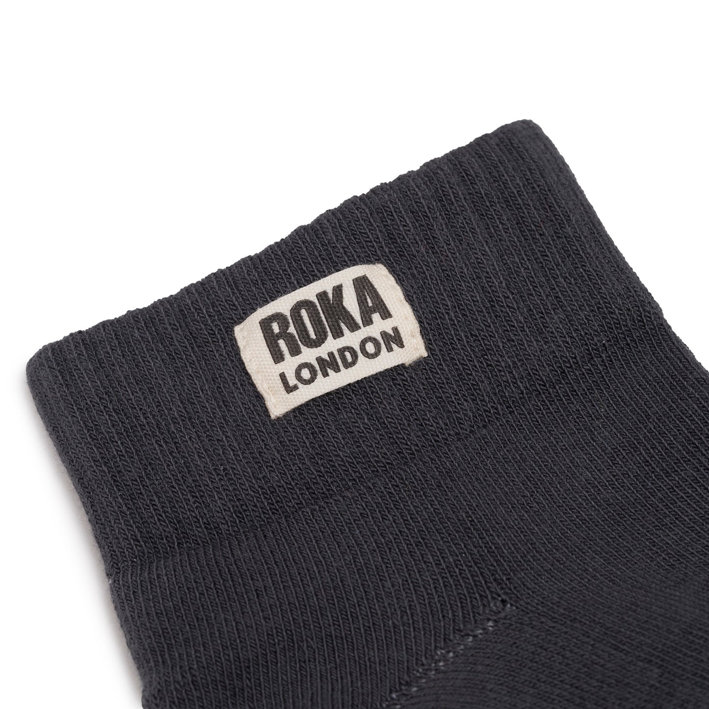 Roka - Wembley Organic Cotton Socks - Faded Black
