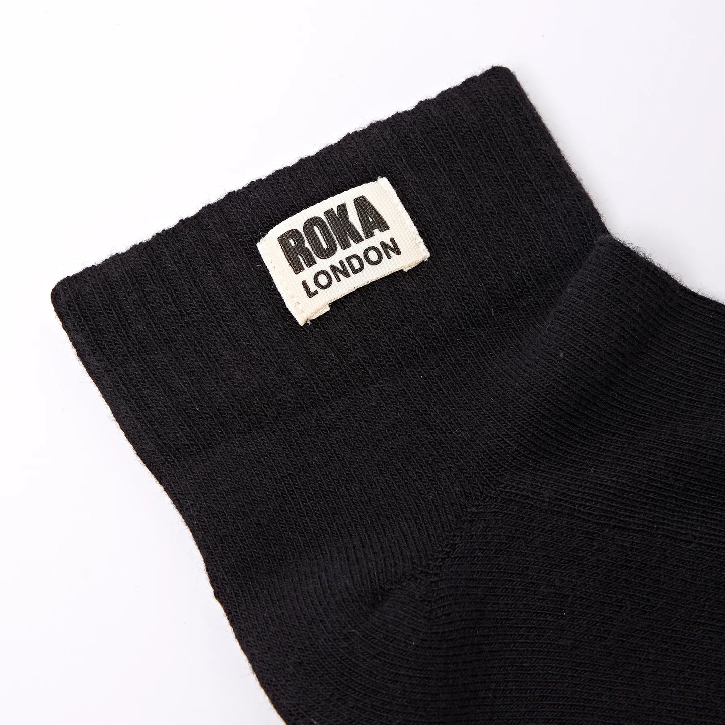 Roka - Wembley Organic Cotton Ankle Socks - Black