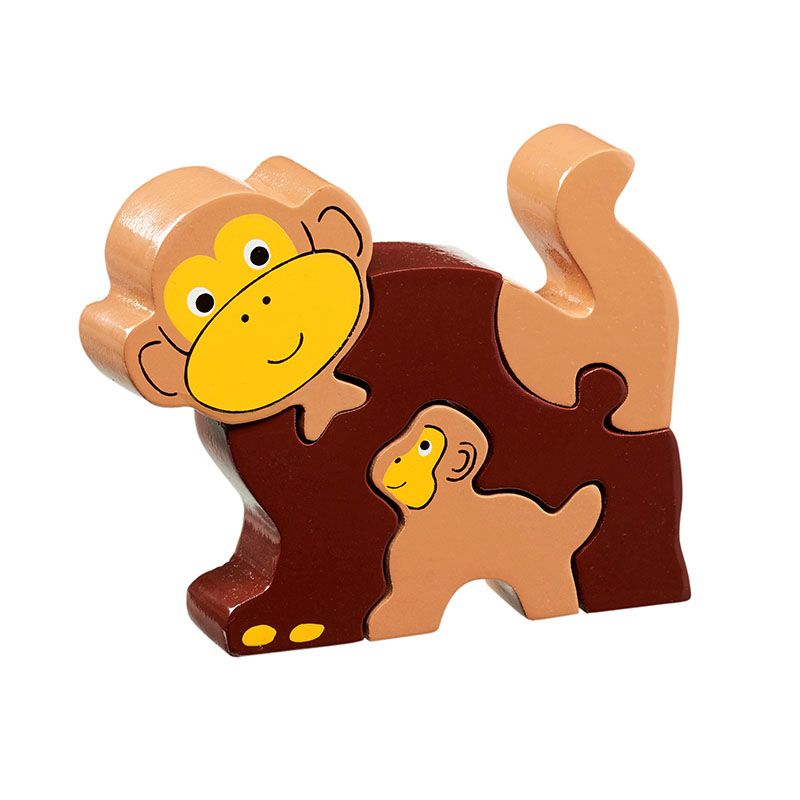 Lanka Kade - Wooden Monkey and Baby Jigsaw Puzzle