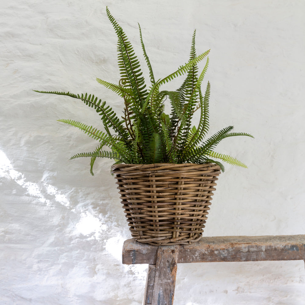 Round Kubu Rattan Wicker Planter