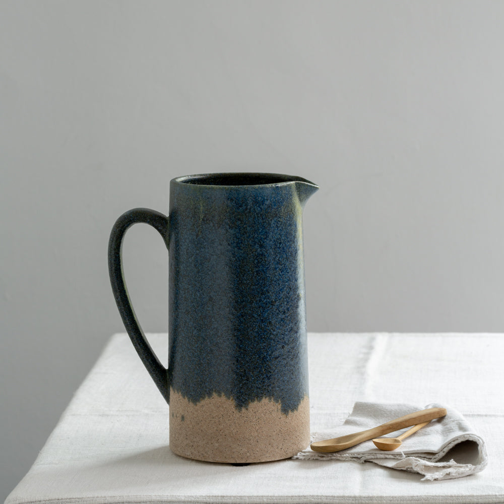 Ceramic Jug Blue/Green Dipped