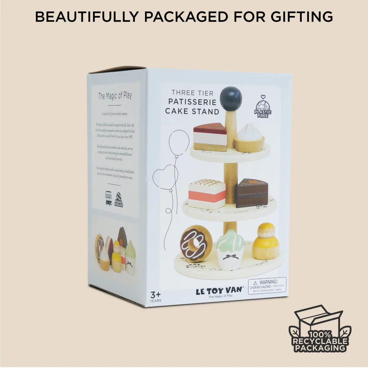 Le Toy Van - Wooden Three Tier Patisserie Cake Stand