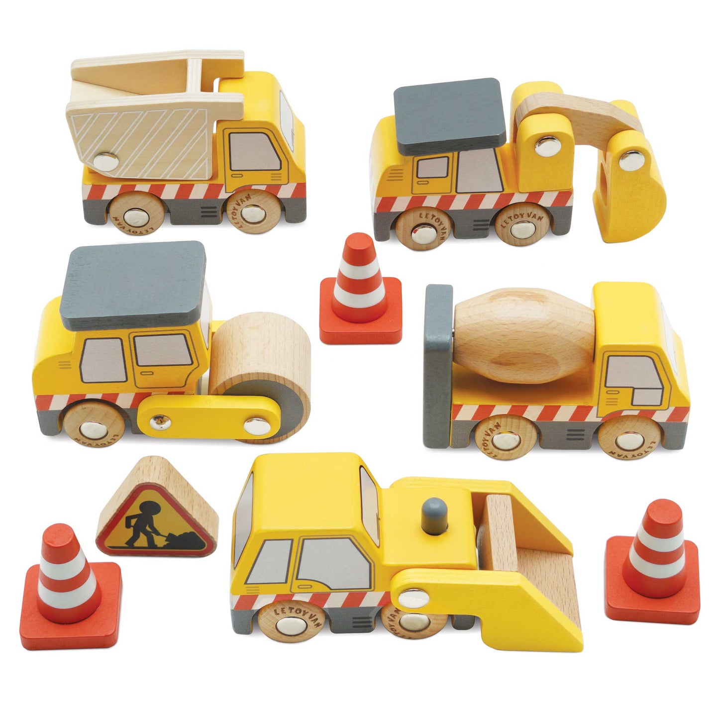 Le Toy Van - Wooden Construction Vehicle Set