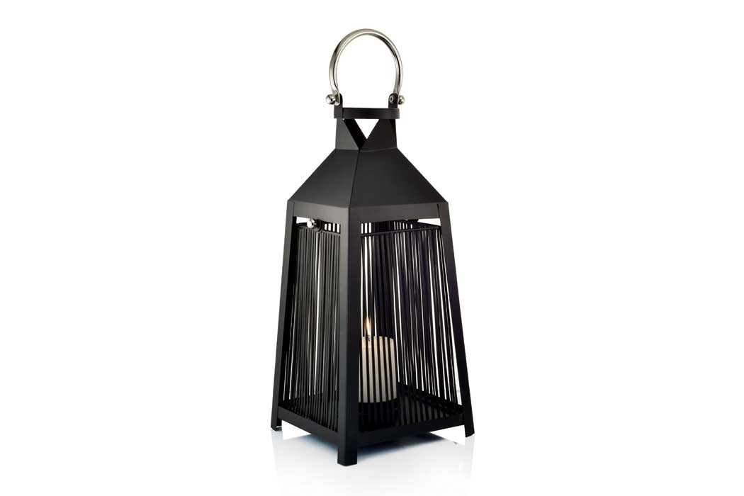 Matt Black Carriage Lantern - Medium